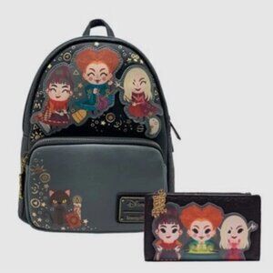 Loungefly Hocus Pocus Chibi Mini Backpack AND Matching Wallet  - NWT